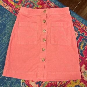 Daniel Cremieux Vibrant Pink Button-Front Skirt